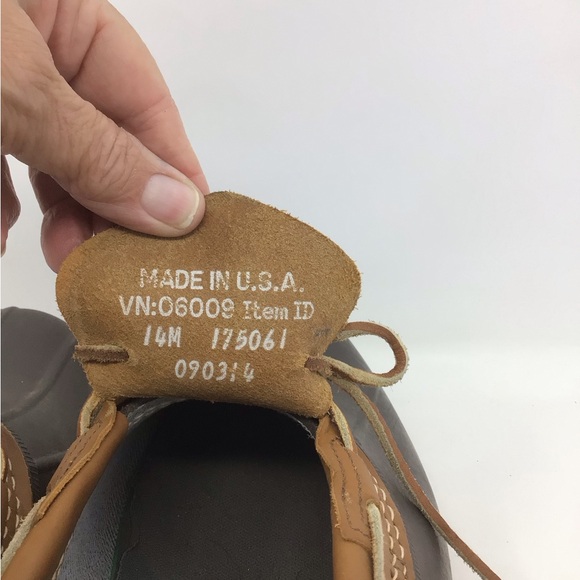 L.L. Bean Boots Rubber Moc Low Duck Boots Tan Brown Men's 14 ID 175061.  They ru - Picture 7 of 10